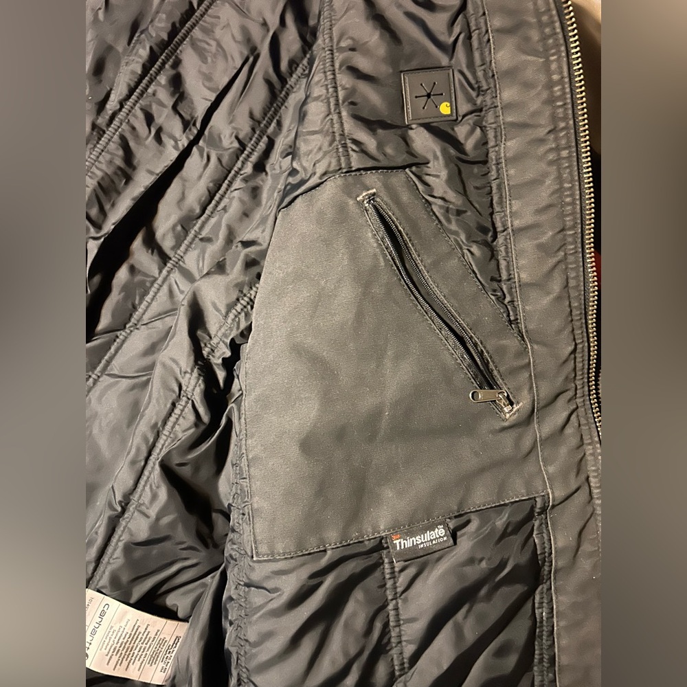 Carhartt Quick Duck Jefferson Traditional Jacket Size XL Reg Thinsulate Black - Picture 10 of 11